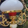 Vintage Brass Framed Chandelier Image 3