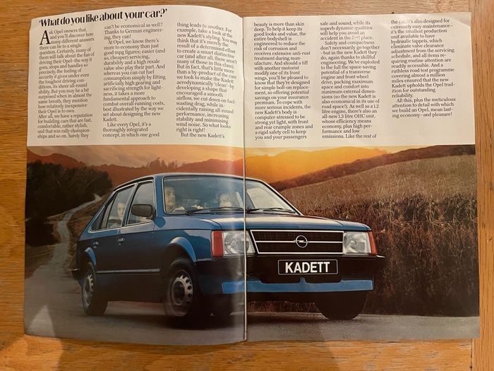 Original Irish OPEL Sales Catalogue