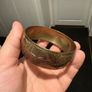 Vintage Brass Etched flower Bangle Bracelet Image 4