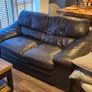 Black Leather Sofa Image 2