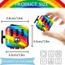 Rainbow Fidget Cube with 6 Sides Stress Relief Fiddle Toys Autism Sensory Toys Fidget Toys for Adults and Kids Image 8