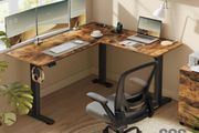 Vintage Height Adjustable Desk L shaped Corner Desk 160 x 140 cm