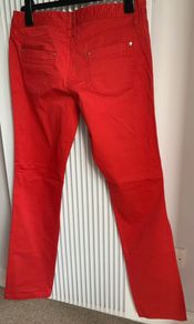 Massimo Dutti Classy red straight leg trousers