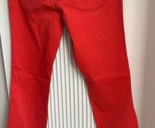 Massimo Dutti Classy red straight leg trousers
