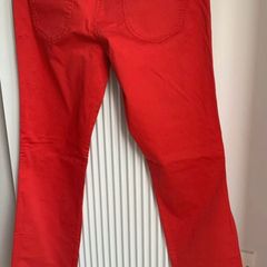 Massimo Dutti Classy red straight leg trousers