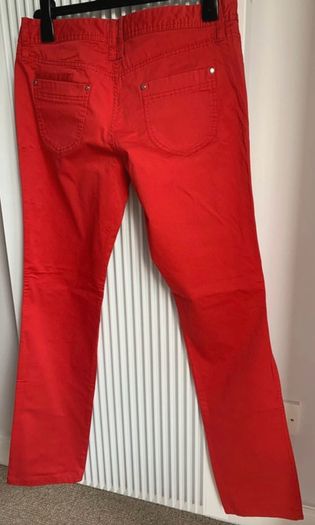 Massimo Dutti Classy red straight leg trousers
