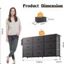 Fabric Chest of Drawers - 9 Drawers Large TV Stand for 43-65 Image 6