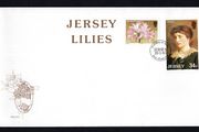 1986 Jersey Jersey Lilies Commemorative Stamps First Day Cover (FDC)