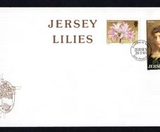1986 Jersey Jersey Lilies Commemorative Stamps First Day Cover (FDC)