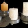 Vintage Arts & Crafts Hammered Pewter Set/Stampeded Image 5
