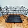 Folding metal dog crate with tray Image 2