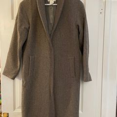 Hartford Wool Coat - Brown - Size 1 - Classic Minimalist Style