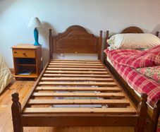 Solid pine bed frames x 2