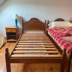 Solid pine bed frames x 2