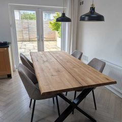 JYSK ROSLEV Solid Oak Dining Table (200 x 95 cm)  Like New