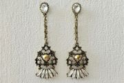 Art Deco Vintage Style Drop Dangle Crystal Earrings
