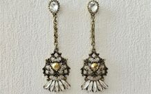 Art Deco Vintage Style Drop Dangle Crystal Earrings