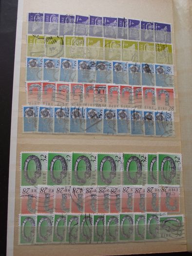 An album with Irish stamps. Reminder with duplications