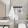 Coat Hooks Wall Mounted, 2 Packs Coat Hangers Wall Mounted with 6 Hooks, Rust-Proof Coat Racks for Jackets, Bags, Hats and Scarves, Wall Hanger for Bedroom, Bathroom, Kitchen (Black) Image 3