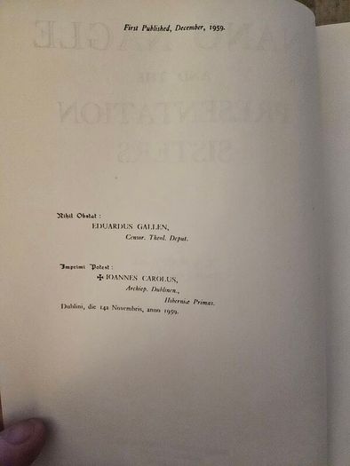 Nano Nagle And The Presentation Sisters. By T.j. Walsh. Paperback In Good Condition.  See Photos For Same.