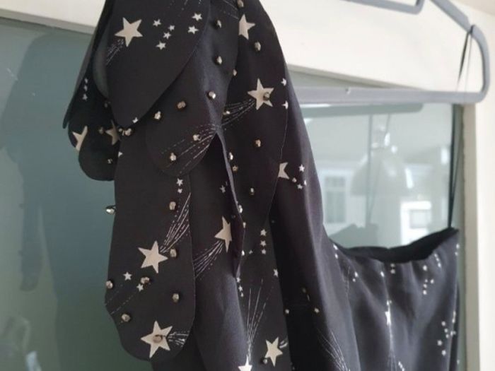 OASIS Rockstar silk n stud one-shoulder Sz 10 - Bnwt Rrp 81 euro