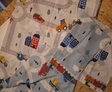 Aldi single bed duvet set, reversible, Cars & traffic theme