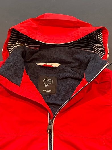H&M Red LIGHTWEIGHT Coat - fleece lined - perfect condition - AGE:7/8yrs