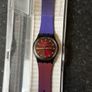 swatch Rebel watch Brand new  burgundy nos Image 2