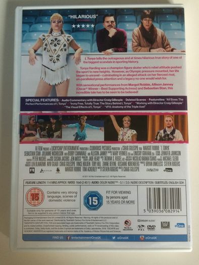 I, Tonya [2017] Margot Robbie, Sebastian Stan & Allison Janney [Movie DVD] Academy Award Winner