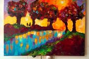16 x 23 inch  Acrylic on canvas panel, varnised. Part of my Draoicht series. Original art by Irish Artist Gerard McGibney.