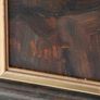 Antique oil painting of a man with pipe Image 4