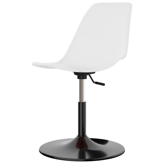 Swivel Dining Chairs 6 pcs White PP