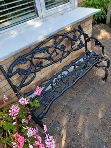 Beautiful Wrought Iron Garden Bench