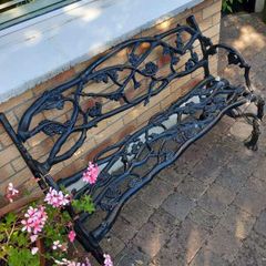 Beautiful Wrought Iron Garden Bench