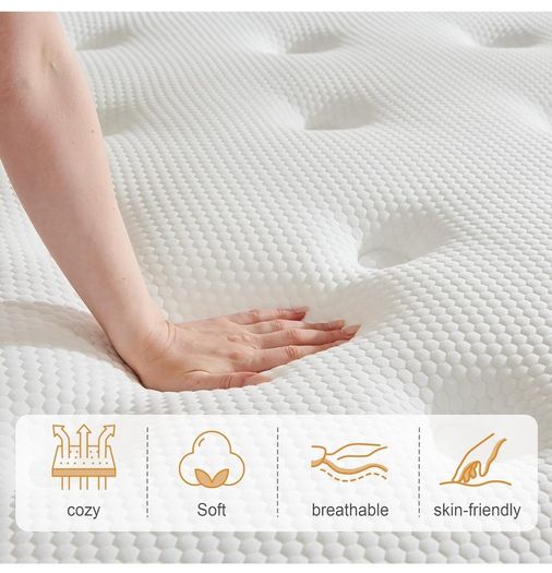 Double Mattress | 7-Zone Hybrid Pocket Spring Medium-Firm Bed Mattress