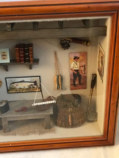 Fishing Memorabilia Shadow Box