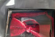 6th sense brand new red patterned bow tie