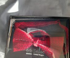 6th sense brand new red patterned bow tie