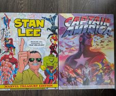 Marvel Stan Lee Treasury Edition and Captain America 75th Anniversary Vibranium collection Slipcase Hardcover Omnibus