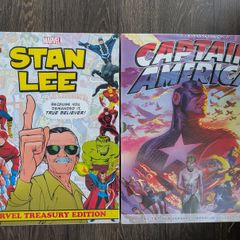 Marvel Stan Lee Treasury Edition and Captain America 75th Anniversary Vibranium collection Slipcase Hardcover Omnibus