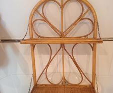 Vintage Sweetheart Bamboo Folding Shelf Unit.1960s.