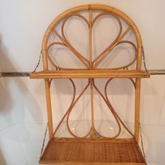 Vintage Sweetheart Bamboo Folding Shelf Unit.1960s.