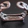 Sterling silver Saint Laurent Paris nameplate  chain-link ring Image 2