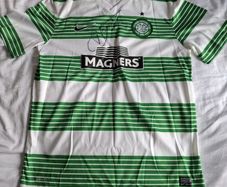 Signed Celtic jersey by Neil Lennon.
