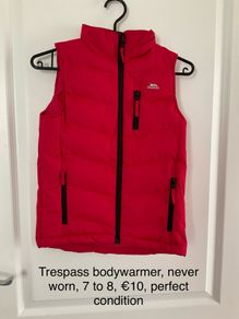 Trespass bodywarmer, 7 to 8, never worn
