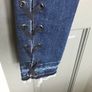 Size 6 girls jeans with bootlace detail Image 2