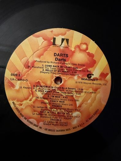 Darts Darts 1978 US Vinyl LP