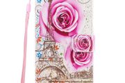 Flip Stand PU Leather Case Cover with Card Slots Lanyard For Samsung S5 MINI