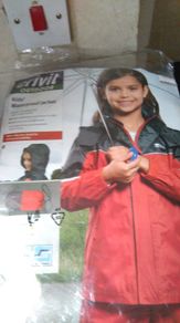 Red & Black Raincoat