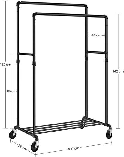 Heavy Duty Metal Clothes Rack on Wheels - Free Delivery Nationwide